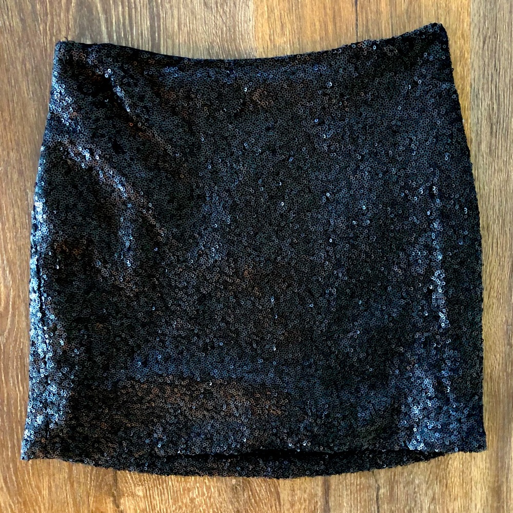 MM Couture Black Sequin Skirt